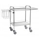 Guéridon réf. 296 avec option : support sacs 30L fil inox, réf. 5125