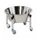 Bacs ronds avec chariot inox