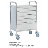 Chariots d'urgence inox