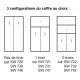 3 configurations du coffre au choix :