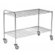 Chariots de transport fil inox - 2 plateaux